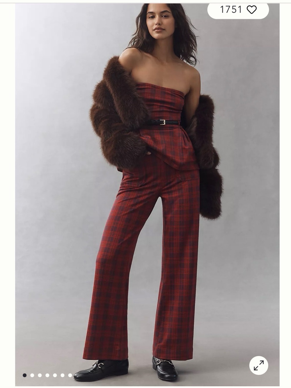 NWT Colette Full-Length Tartan Plaid Pants by Maeve Anthropologie size 32 Tall